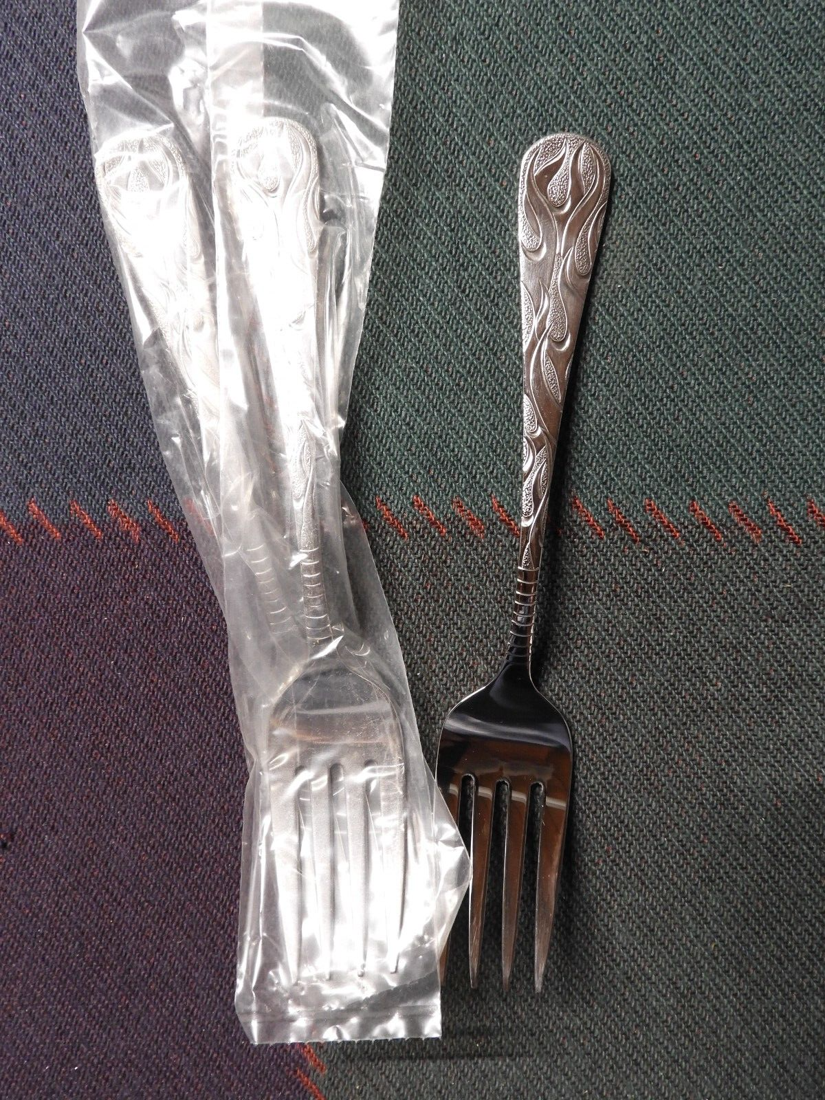 3 - Liberty Tabletop, USA - Cold Meat Forks - Flame Pattern 