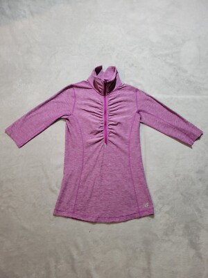 Women's New Balance XS Pink 3/4 Sleeve Running Half Zip ''I Am A Fat''