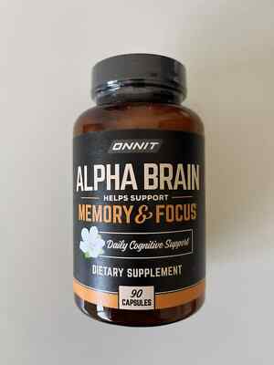 Onnit Alpha Brain Memory & Focus 90 Caps- Exp: 2026