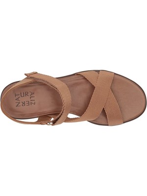 

NATURALIZER Womens Brown Contour+ Kelmia Platform Slingback Sandal, Коричневый, H6779M2