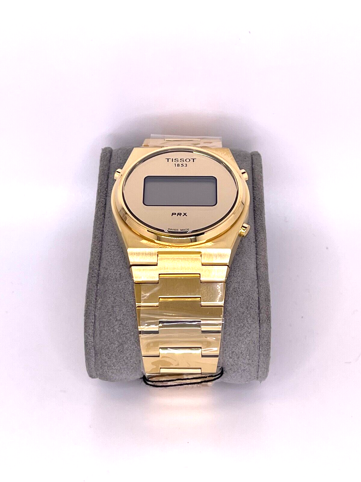 Pre-owned Tissot Prx 40mm Gold Digital T1374633302000 Watch In Box With Tags