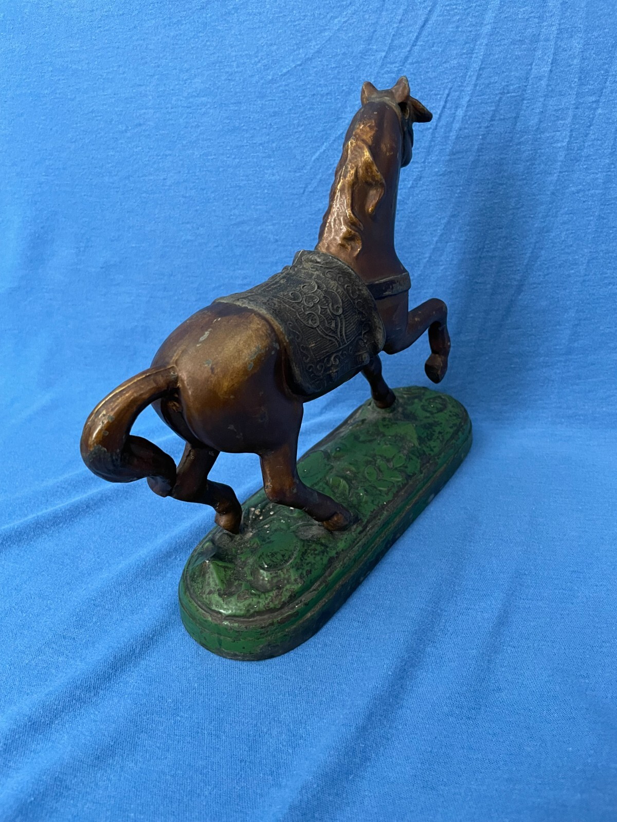 Antique Cast Iron HORSE Sculpture w/ Painted Finish 7.5" tall Detailed Casting