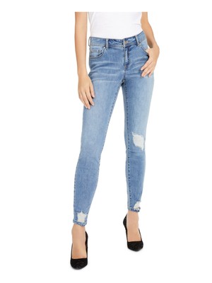 

INC DENIM Женские голубые эластичные джинсы скинни до щиколотки на молнии длиной 0\25, Light blue, 1000094339MS