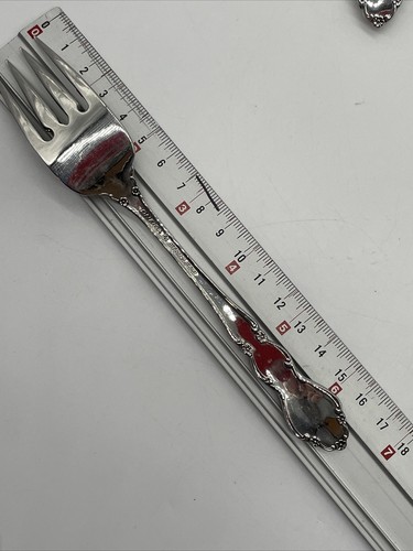 Oneida Dover Cube Set of 6 Salad Forks Heirloom Stainless Flatware Lot