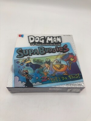 New University Games 33847 Dog Man Adventures 100 Pieces Lenticular Puzzle