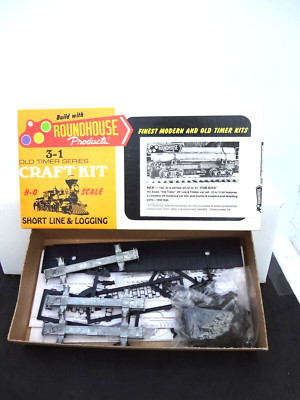 ROUNDHOUSE #1500 HO SCALE 3-PC 28' OLD TIMER DIECAST LOG CAR KITS Bin M2