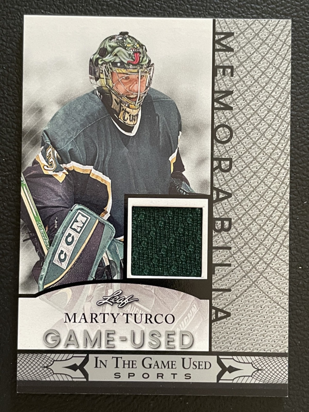 2024 Leaf In The Game Used Memorabilia Silver Marty Turco Jersey