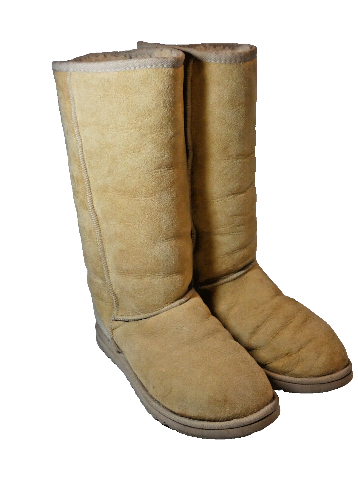Tan Suede Shearling Lined Men 9/women 10.5