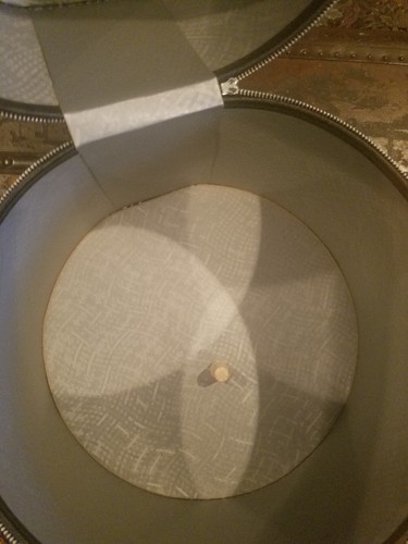 Vintage Deluxe Hat Box Wig Case zippered travel gear storage