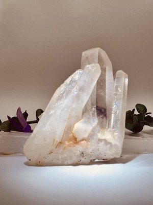 pink samadhi himalayan quartz, natural crystal, Meditation Reiki High Vibration