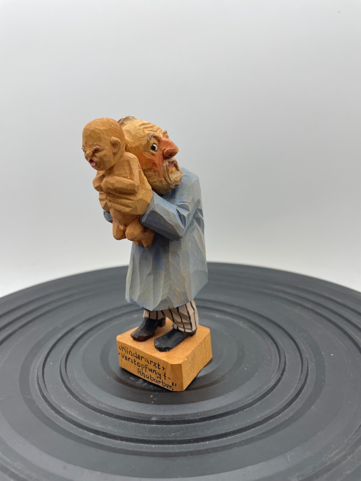 Vintage German Handcarved Painted Figure | Kinderarzt Pediatrician | 5 Inch