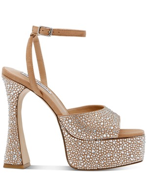Женские бежевые босоножки STEVE MADDEN на платформе с легким носком и расклешенным каблуком STEVE MADDEN 5,5 М