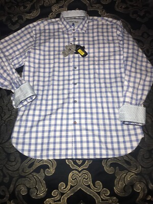 Visconti Black Long Sleeve Shirt Mens Size L Retail $145.00 NWT