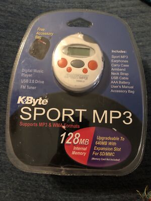 Vintage New In Package K-Byte Sport Mp3 Player Digital Music Player