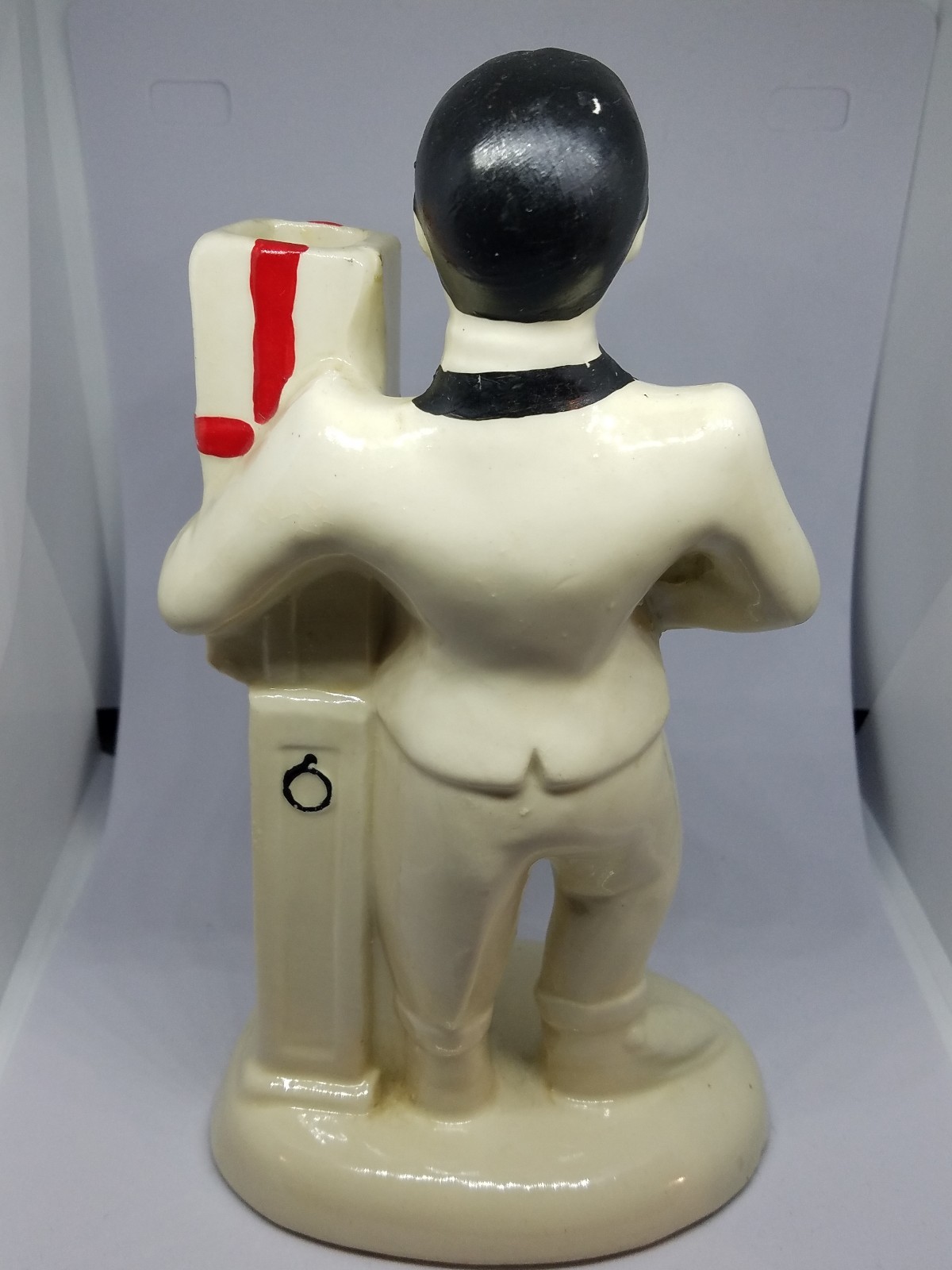 Robinson Ransbottom Vintage Gentleman Carrying Present Gift Bud Vase Red Bow