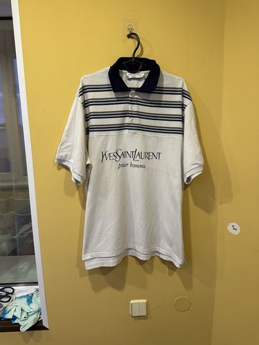 YVES SAINT LAURENTポロシャツ　長袖シャツ　M イヴ・サンローラン Yves Saint Laurent 長袖ポロシャツ（長袖