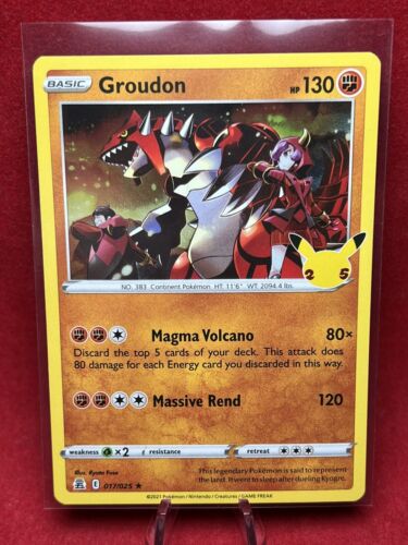 2021 Pokemon Card **Groudon** 25th Anniversary Celebration 2021 Pokemon Card **Groudon** 25th Anniversary Celebration