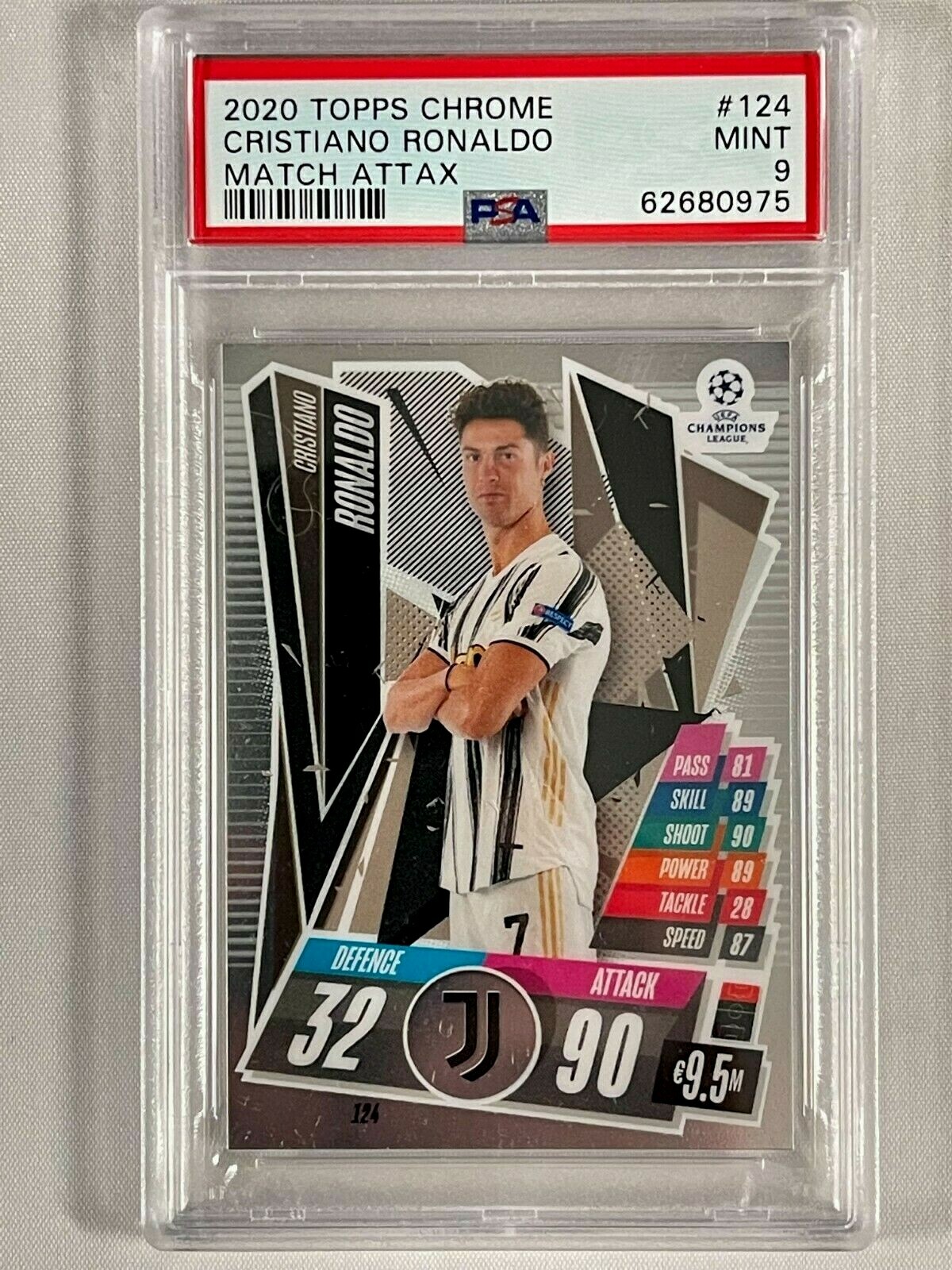 2020 Topps Chrome Match Attax Soccer #124 Cristiano Ronaldo