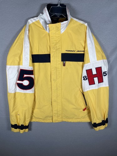 Vintage Tommy Jeans H85 Jacket Hilfiger Yellow Nylon Light
