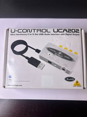 Behringer U-Control UCA202 Ultra-Low Latency 2 In/2 Out USB Audio Interface