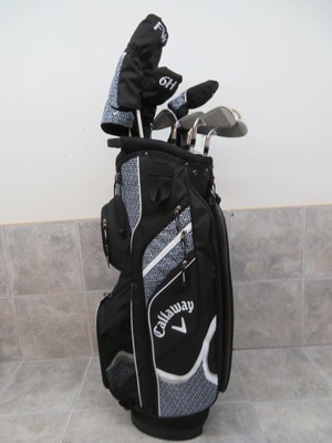 CALLAWAY SOLAIRE ladies 10pc Black Club Set with Caddy Bag