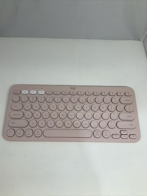 Logitech K380 (920-009728) Wireless Bluetooth Keyboard- Rose Tested And Working