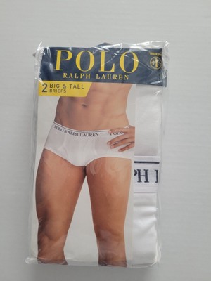 Polo Ralph Lauren Mens 4XL Pk of 2 Pairs White Cotton Wicking Briefs