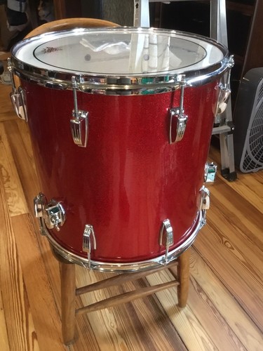 1965 Ludwig 16” Red Sparkle Floor Tom
