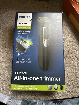 Philips Norelco Multi Groomer All-in-One Trimmer Series 3000-13 Piece Mens Groom