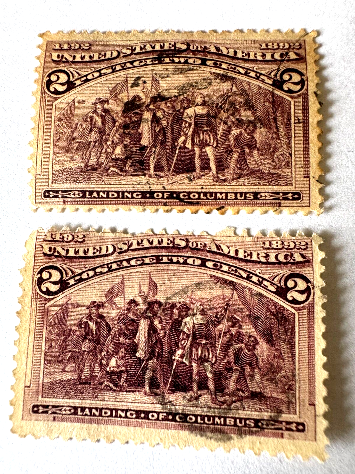 1893 US STAMP #231 LANDING OF COLUMBUS EXPOSITION SCOTT 2 CENT SET
