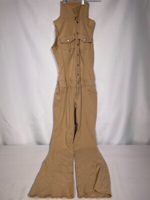 Baby Phat Jeans Co Brown Dungaree One-Piece Jumpsuit Women's SMALL