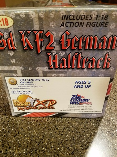 1 /18 Scale 21st Century Ultimate Soldier XD German SD KF2 Halftrack WW2 NIB