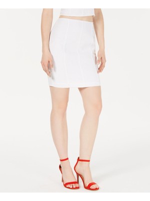 

GUESS Женская мини-юбка-карандаш белого цвета со швами Размер, Белый