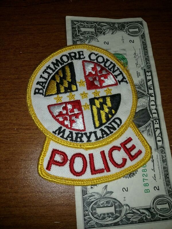 Baltimore County Maryland Police Department Patch New Old Stock