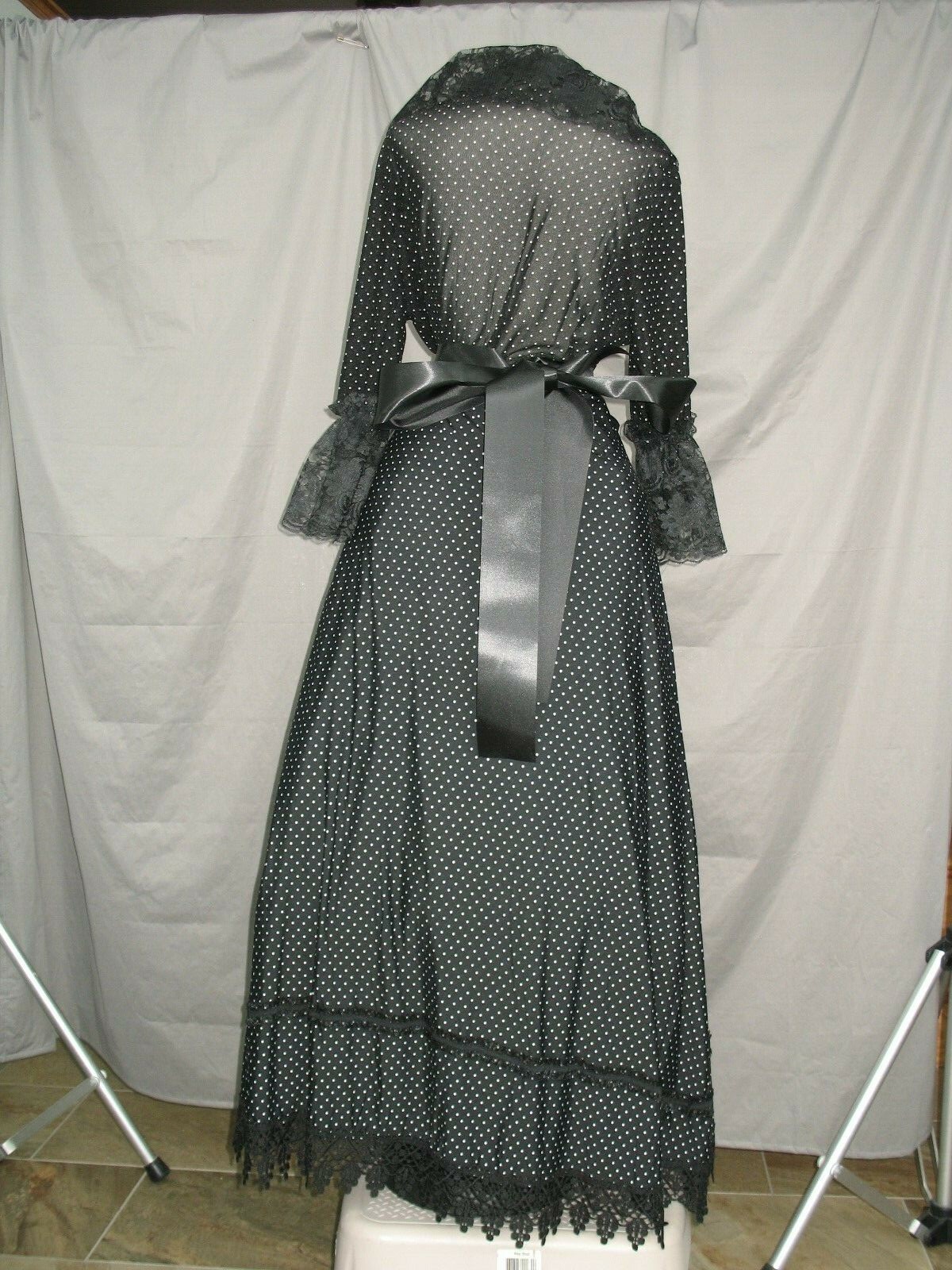 Victorian Dress Edwardian Costume Civil War Style Reenactment Black