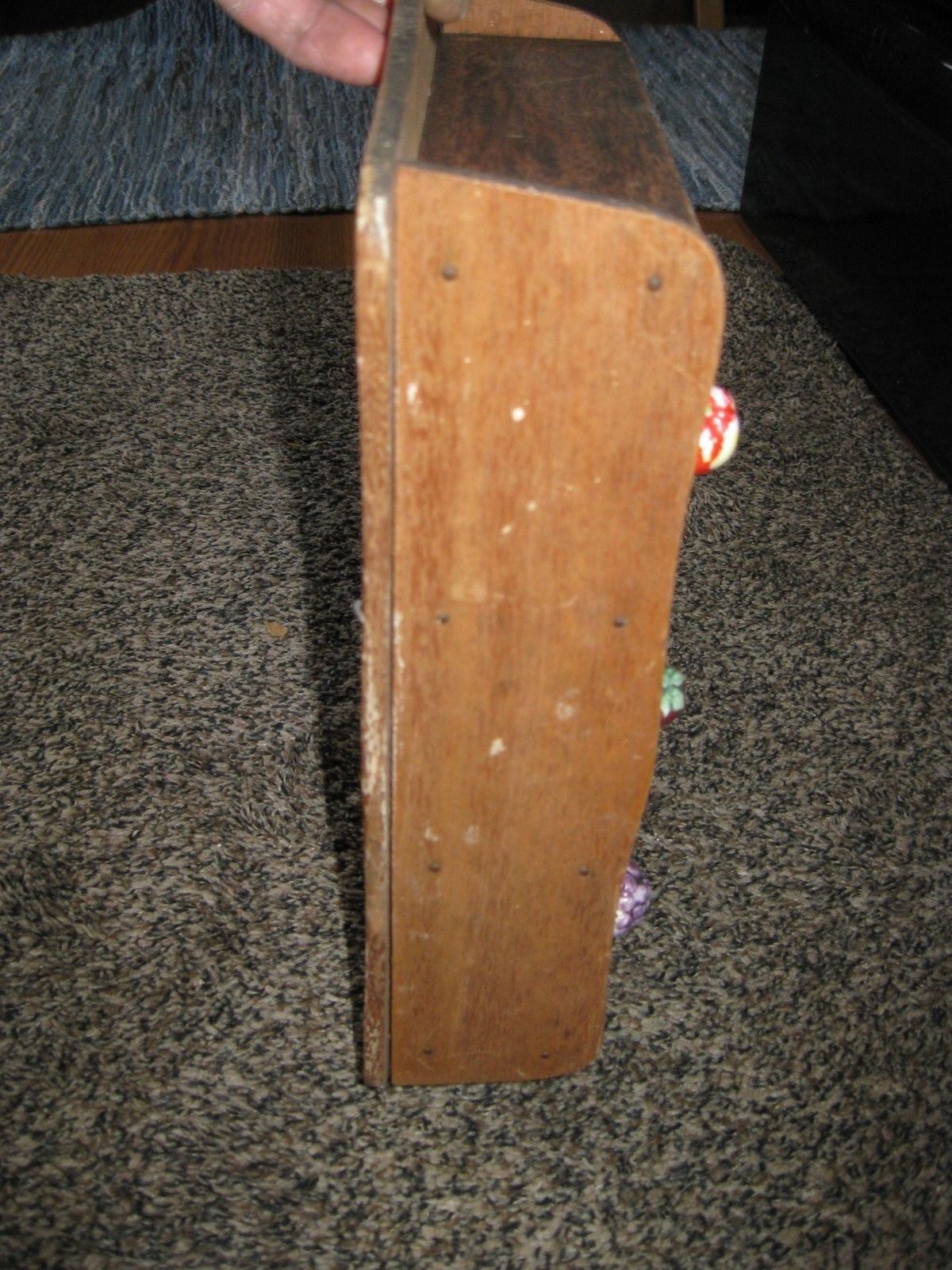 Vintage Porcelain Spice Rack Wooden Wall Case Japan