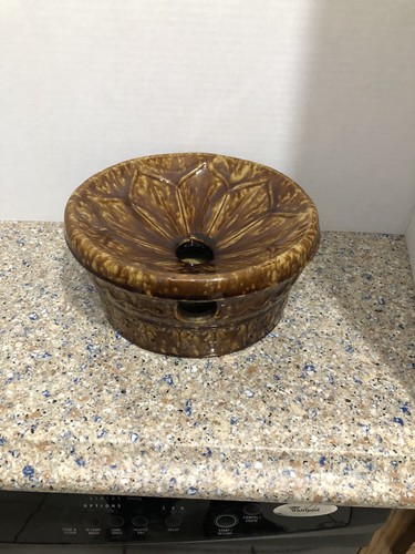 Rockingham Yellowware Spittoon Cuspidor 1860’s