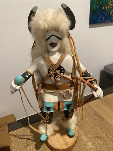 Kachina Doll 14&rdquo; Pre Owned White Buffalo Dancer Signed By J. White 1980&rsquo;s💰💰💰