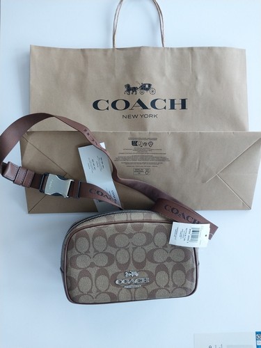 coach belt white