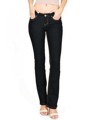 

WAX JEAN Женские черные джинсы с застежкой-молнией и карманами Boot Cut Juniors, Черный, 92000