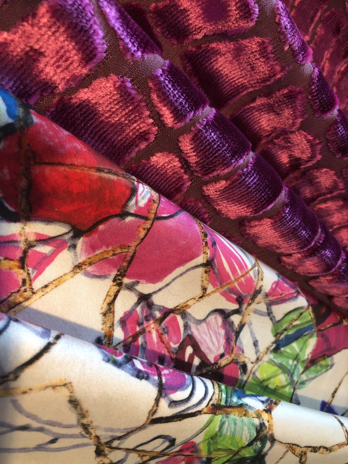 Christian Lacroix Designers Guild Eclats de Roses Nacre & Velvet in Nabucco