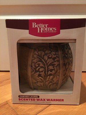 Better Homes And Gardens Scented Wax Warmer Carved Laurel Home Decor NEW