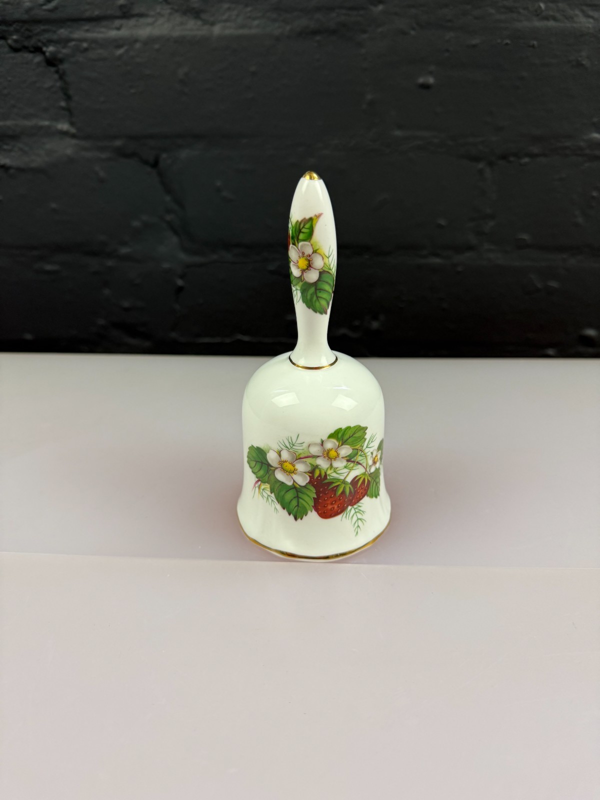 Vintage Hammersley Bone China Strawberry Ripe Table Bell 14 cm High