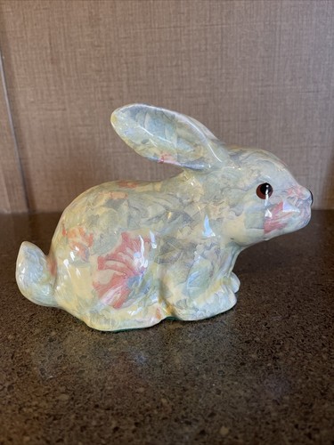 Vintage Mikasa Bunny Rabbit Pastel Porcelain Large Chintz