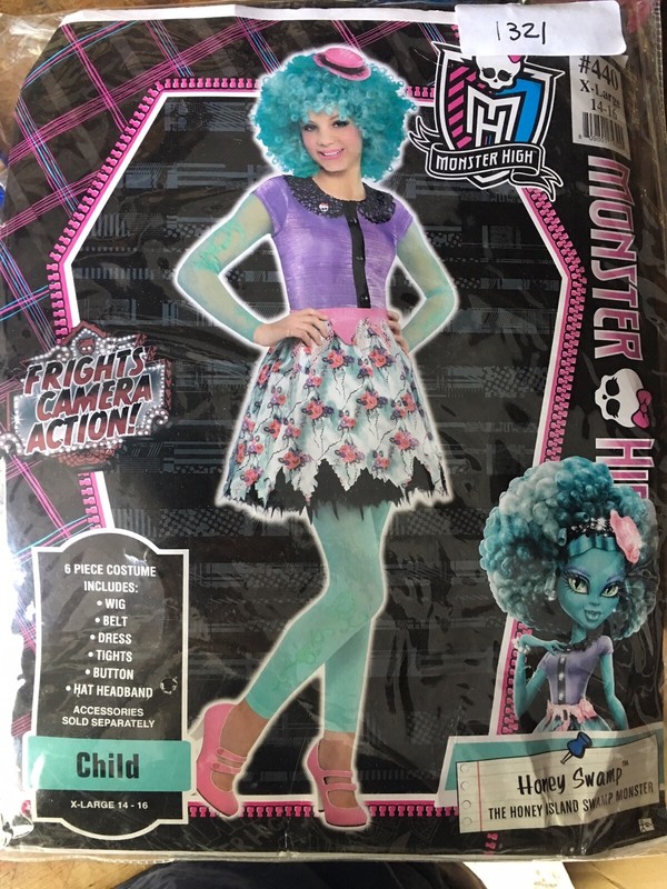 Honey Swamp Monster High Child's Costume X Large 14-16 - NWT | eBay