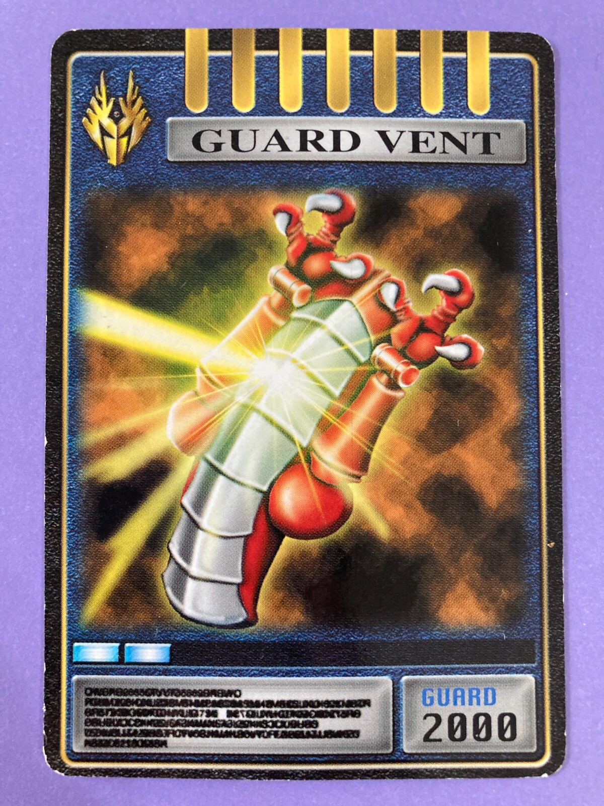 2002 Kamen Rider Ryuki Gai Guard Vent Volcancer Advent Card