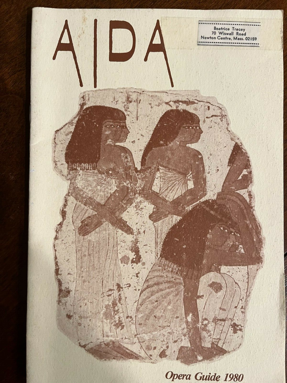 AIDA guide 1980 Opera Company of Boston