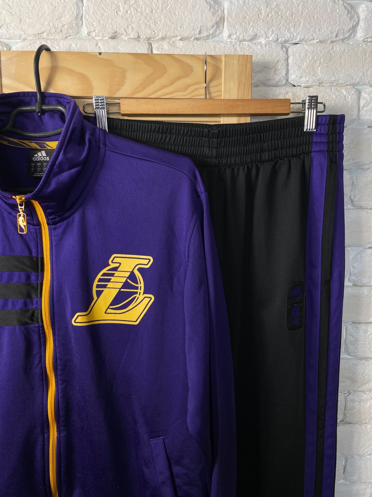 アディダス ロサンゼルス・レイカーズ トラックジャケット ジャージ バスケ M LOS ANGELES LAKERS BASKETBALL TRACKSUIT NBA BLACK BLUE