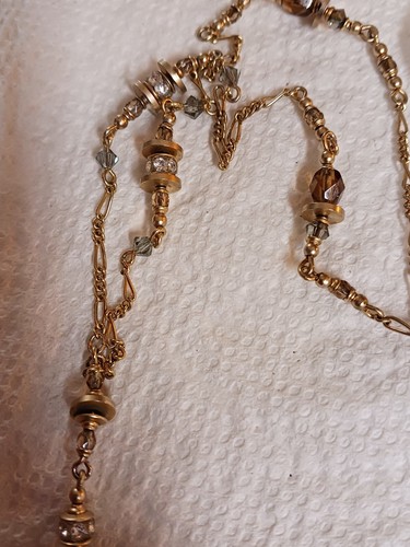 Michel Klein Goldtone Cross Necklace