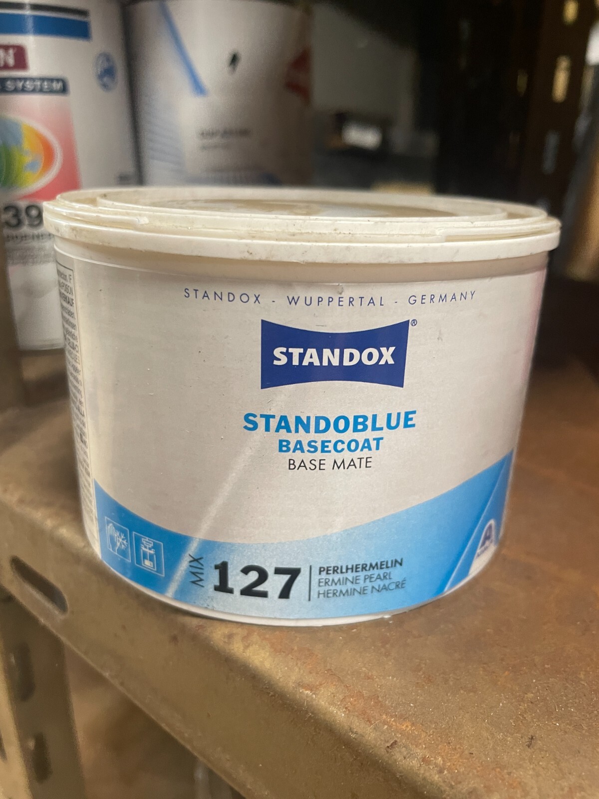 Standox Standoblue Basecoat Mix 127 Ermine Pearl 0.5L